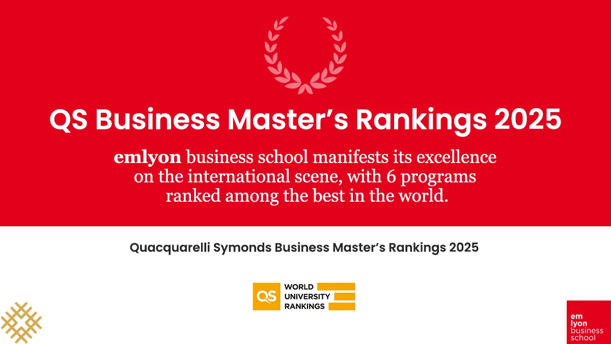 Classement QS 2025 des masters emlyon