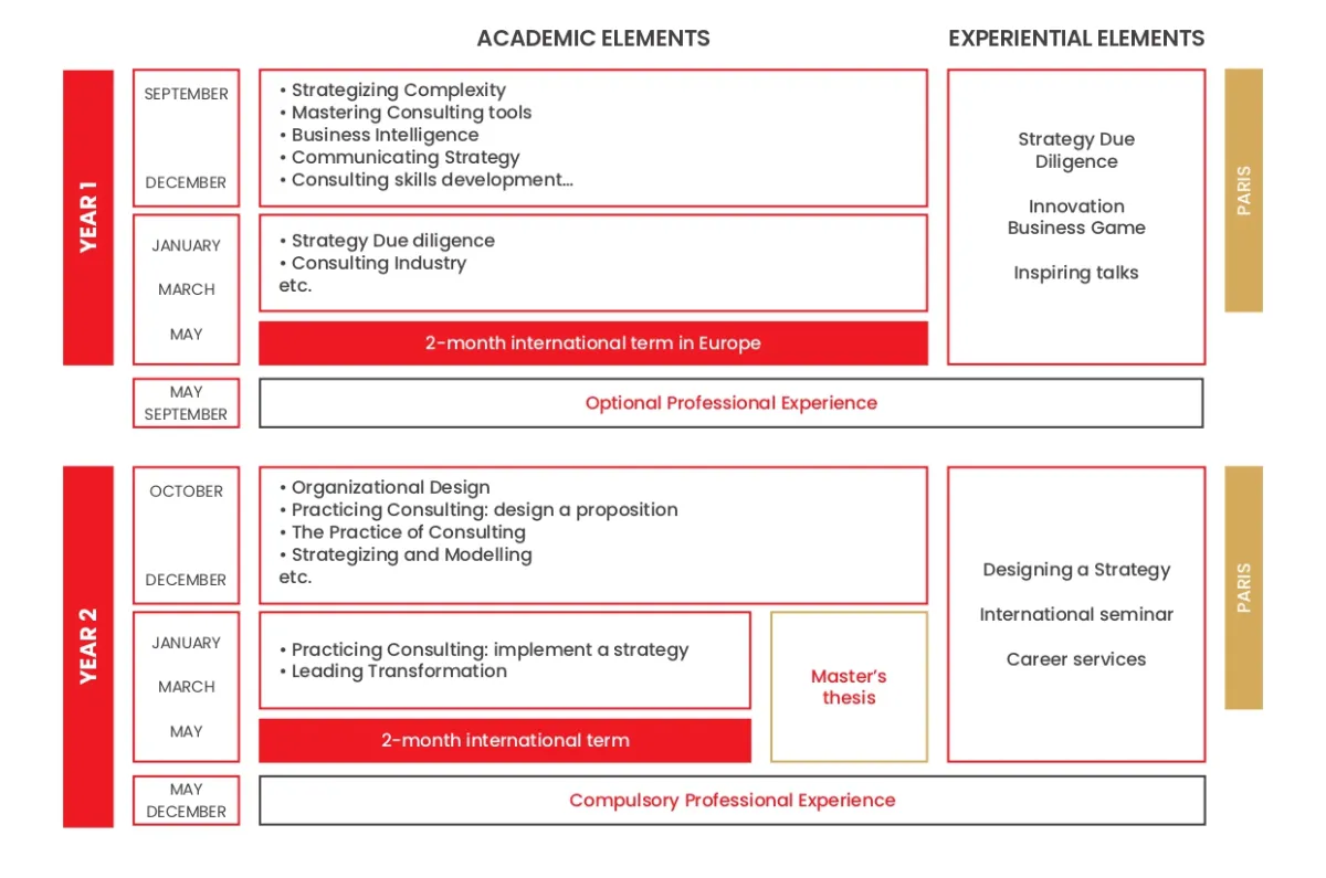 Structure programme emlyon business school Master in Strategy & Consulting