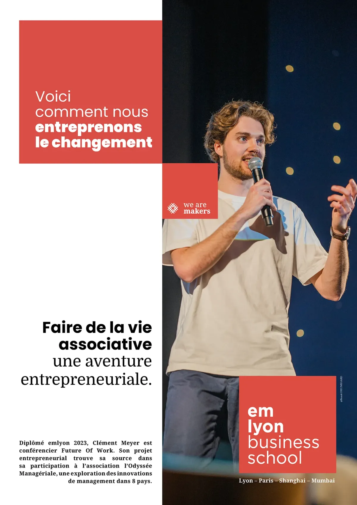 Affiche campagne “Voici comment nous entreprenons le changement” - Clément Meyer
