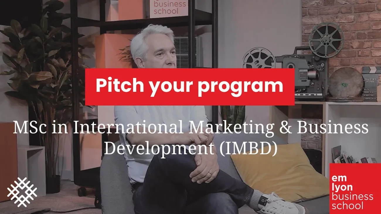 Preview image for the gge video "Pitch your program l MSc in International Marketing &amp; Business Development (IMBD)".
