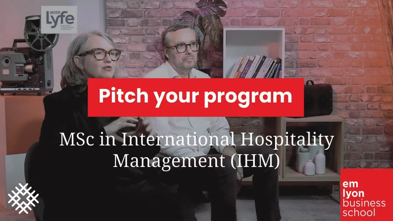 Preview image for the gge video "Pitch your Program l MSc in International Hospitality Management (IHM)".