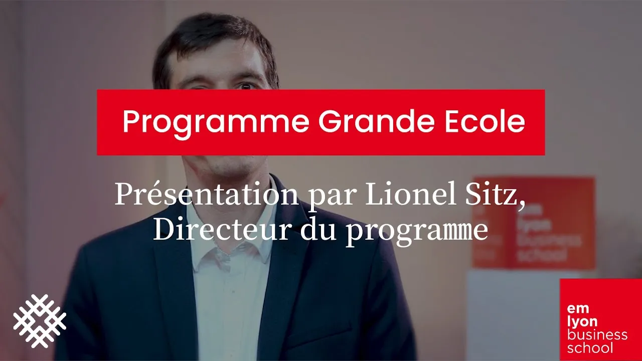 Preview image for the gge video "Présentation du Programme Grande Ecole d'emlyon business school - Avec Lionel Sitz". Preview image for the gge video "Présentation du Programme Grande Ecole d'emlyon business school - Avec Lionel Sitz".