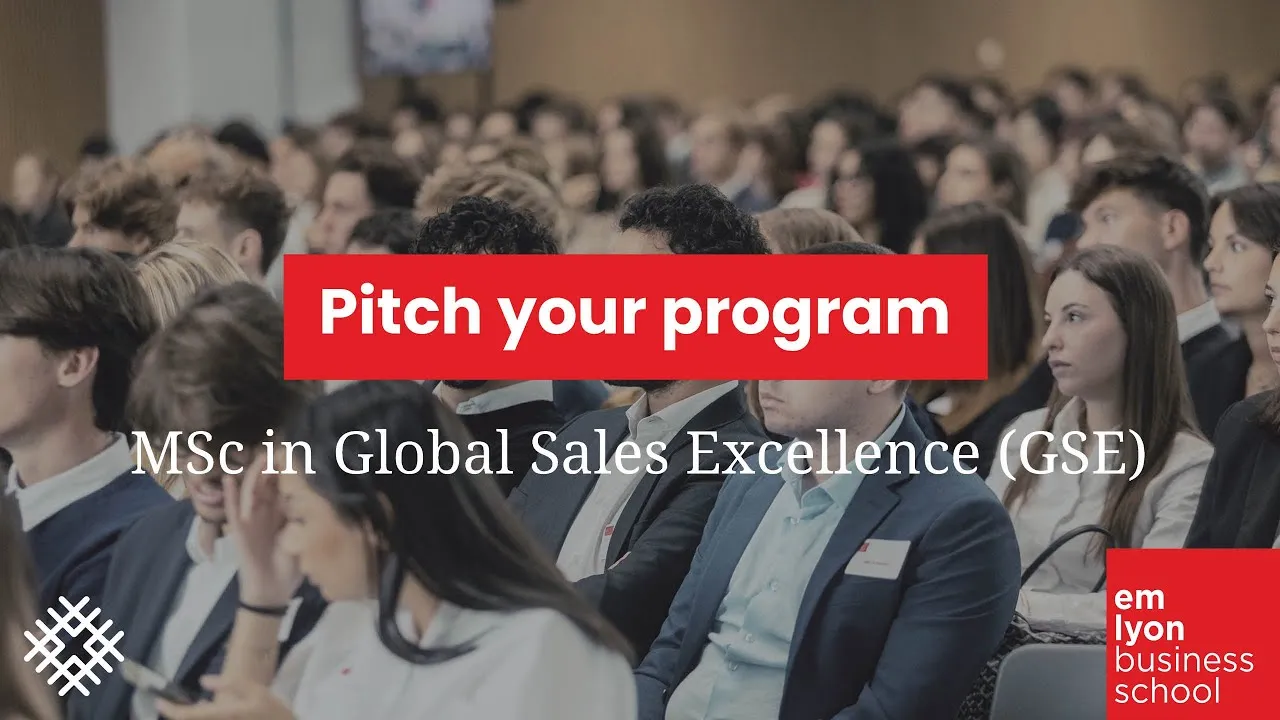 Preview image for the gge video "Pitch your program l MSc in Global Sales Excellence (GSE)". Preview image for the gge video "Pitch your program l MSc in Global Sales Excellence (GSE)".